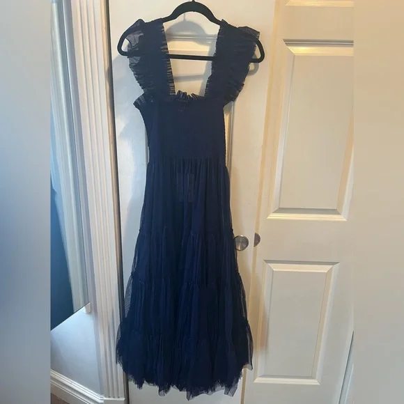Hill House Navy Tulle Ellie Nap Dress XS NWT - Picture 3 of 8
